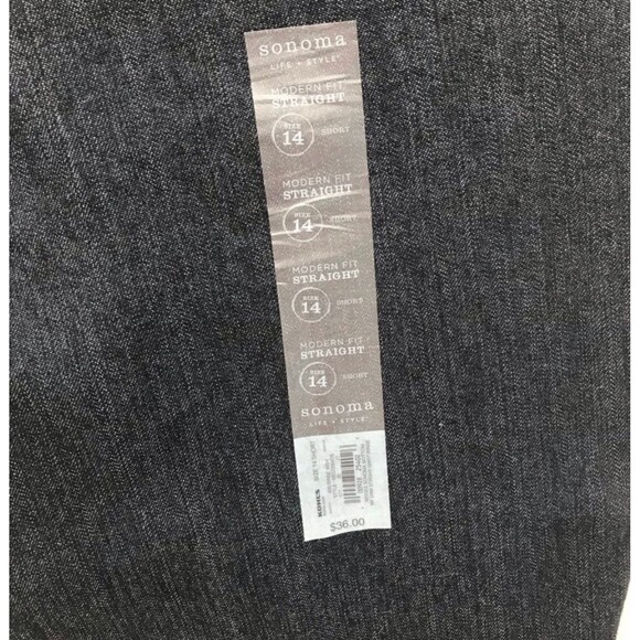 NWT-Women’s sz 14 Short Modern Fit Straight Leg Jeans in Dark Denim by Sonoma - Picture 4 of 5